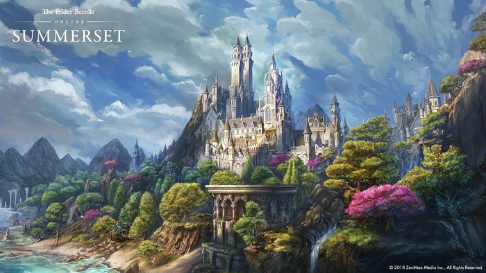 The Elder Scrolls Online: Summerset castle landscape