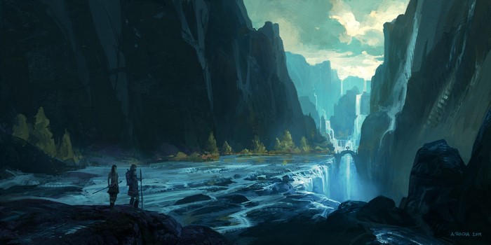 Digital art landscape by Andreas Rocha