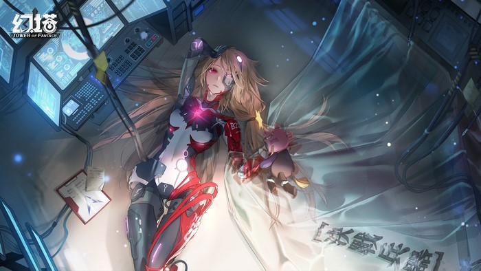Character from Tower of Fantasy in a Futuristic Setting