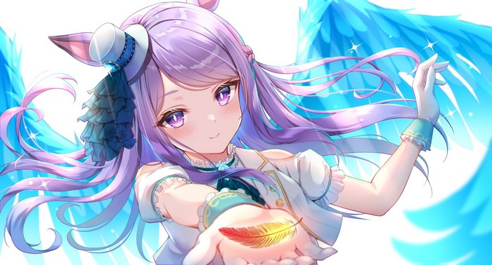 Mejiro McQueen from Uma Musume Pretty Derby with wings