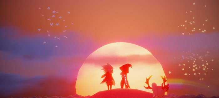 Children of Light characters at sunset