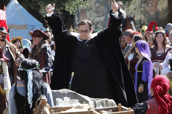 Ari Stidham as Sylvester Dodd at Renaissance Faire