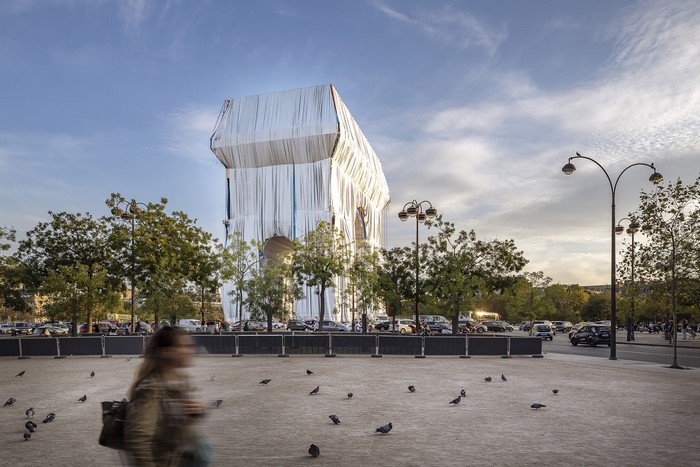 Wrapped Arc de Triomphe by Christo in Paris