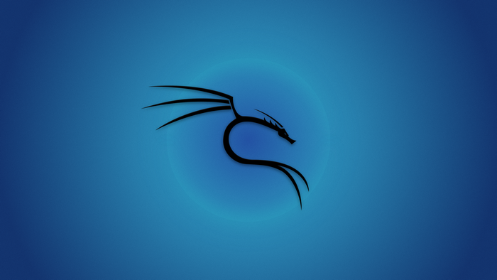 Kali Linux logo on blue background