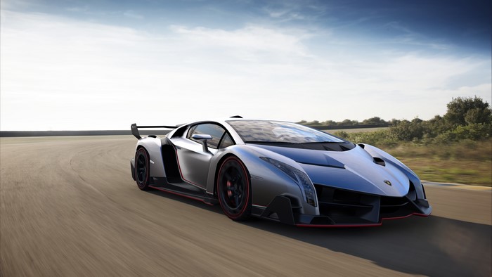 4K Lamborghini sports car on a track