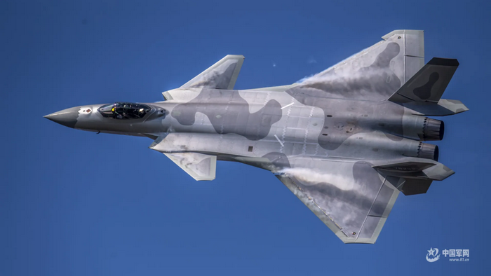 J-20 military aircraft in flight