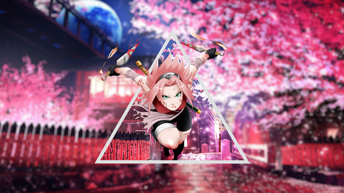 Sakura Haruno from Naruto with Kunai