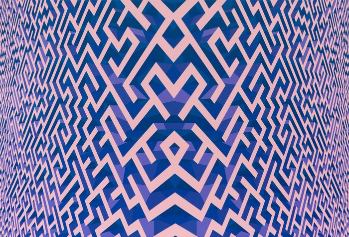 3D abstract maze with symmetry
