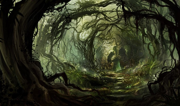 Fantasy Artwork of a Mystical Forest