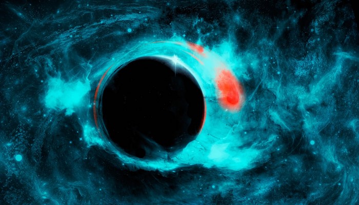 Black hole with accretion disk in nebula
