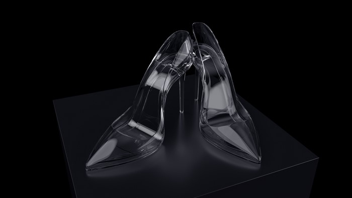 4K Crystal High Heels Render