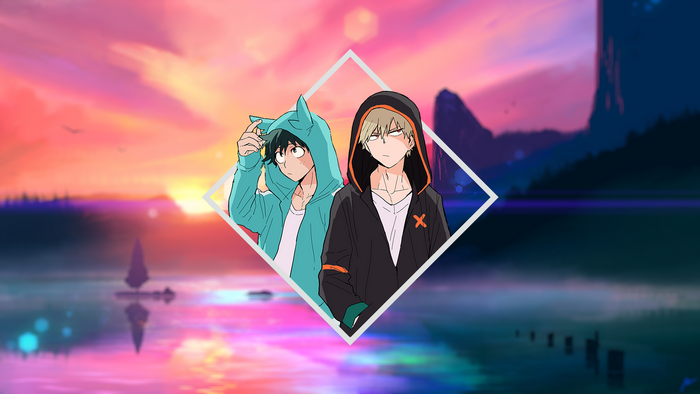 Katsuki Bakugou and Izuku Midoriya from My Hero Academia
