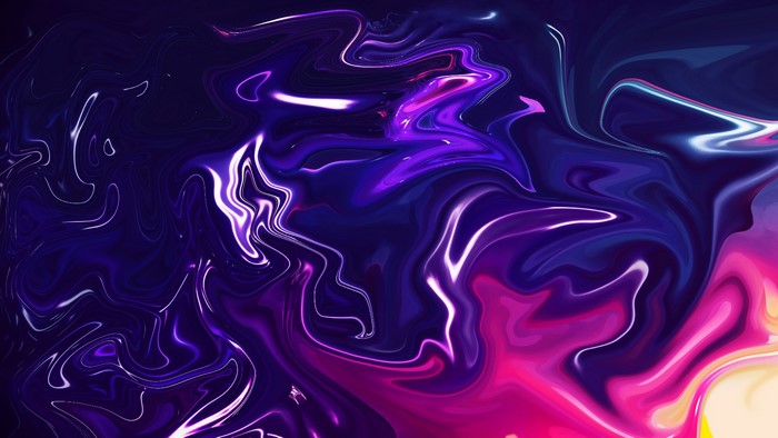 Abstract Swirling Purple and Pink Neon Art