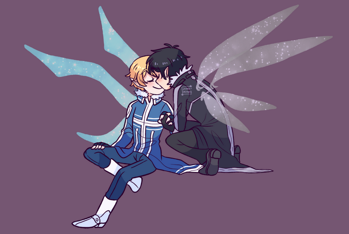 Eugeo and Kirito Fairy Kiss