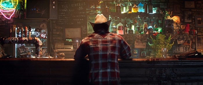Wolverine in a bar