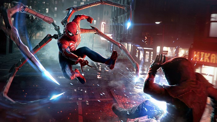 4K Marvel's Spider-Man 2: Peter Parker vs. Hooded Figure