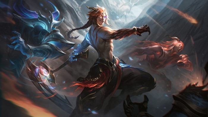 Digital Art of Kayn Dawnbringer and Nightbringer