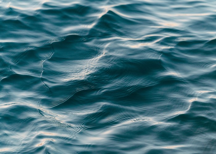 Close-up of blue water ripples