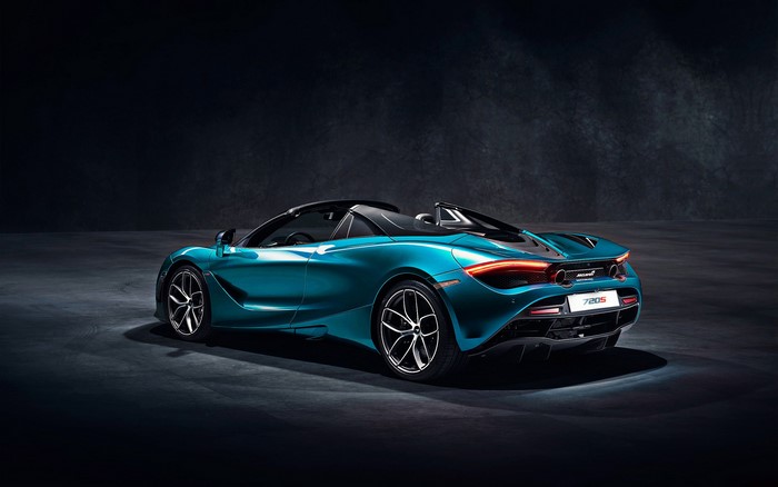 McLaren 720S Spider rear view studio shot