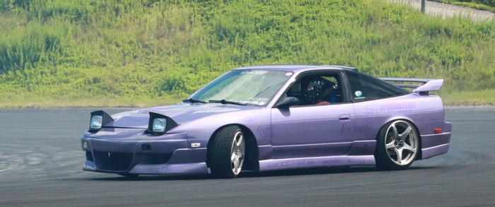Purple Nissan Silvia S13 Drifting