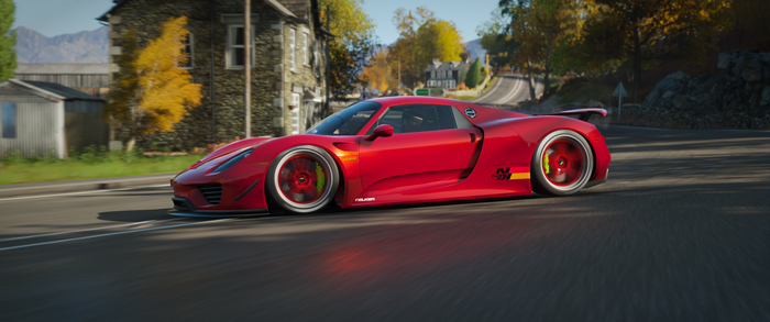 Red Porsche 918 Spyder in Forza Horizon 4