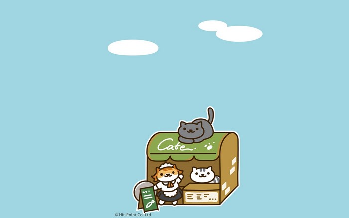 Cats at a cafe