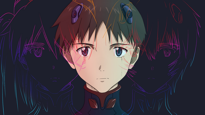 Shinji Ikari and other Evangelion characters