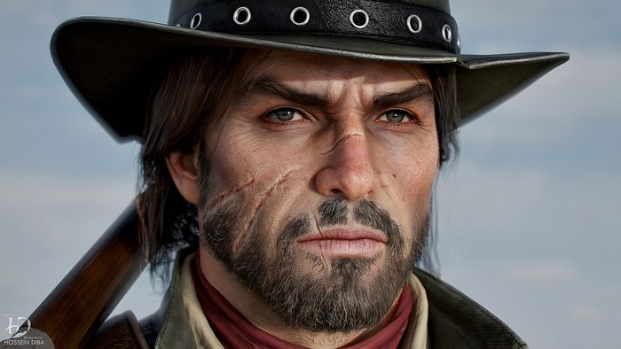 4K, 4K, Red Dead Redemption 2, CGI, John Marston, men, Red Dead ...