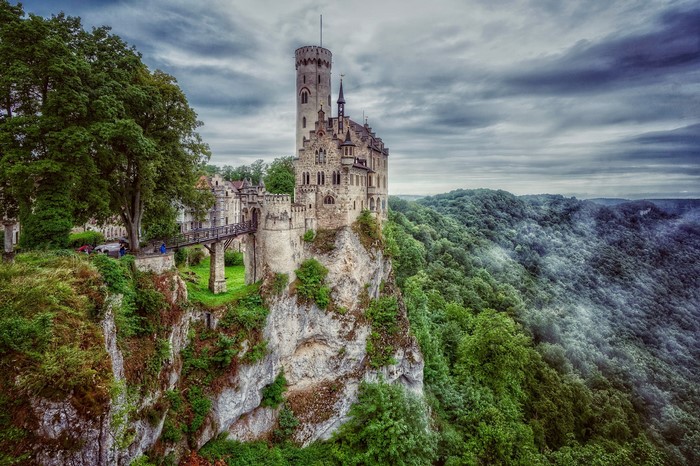 Castle Lichtenstein on a Cliff in Germany