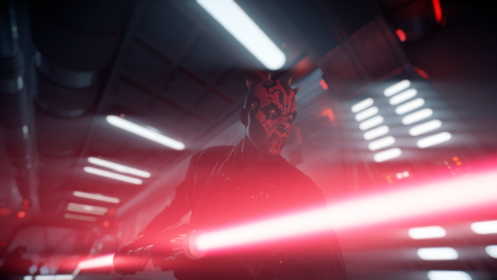 Darth Maul with Red Lightsaber in Star Wars