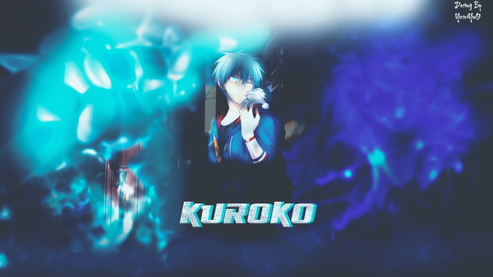 cyan hair, signatures, Kuroko no Basket, anime boys, picture-in-picture