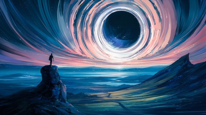 Aenami Digital Art Portal Over Mountain Landscape
