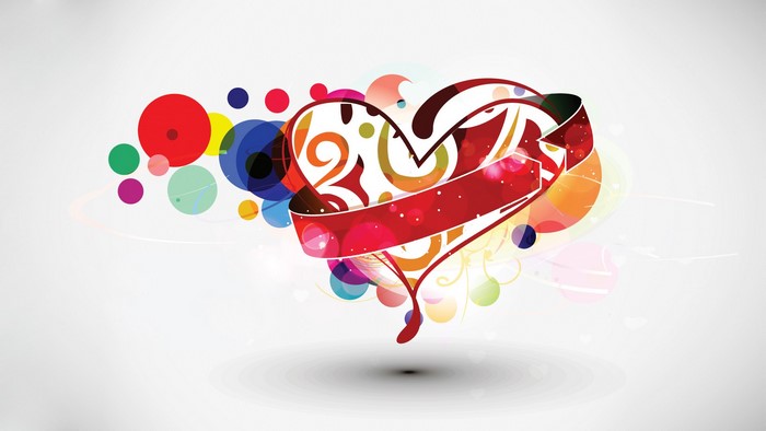 heart (design), 3D Abstract, simple background, abstract