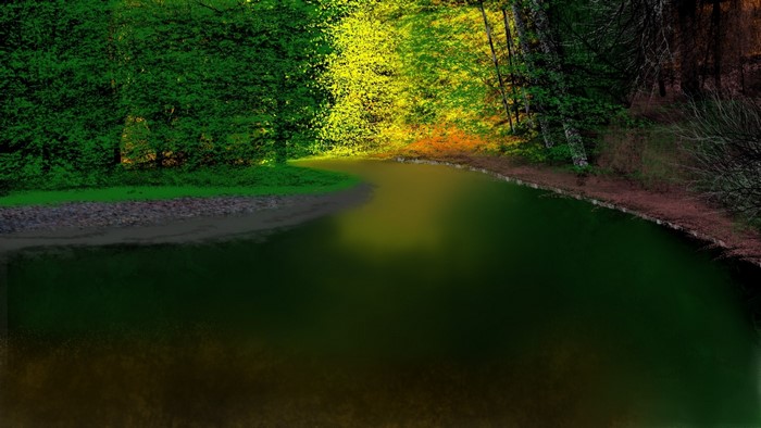 landscape, nature, digital art, digital painting