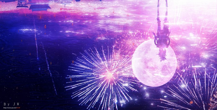 4K, Genshin Impact, Yoimiya (Genshin Impact), fireworks