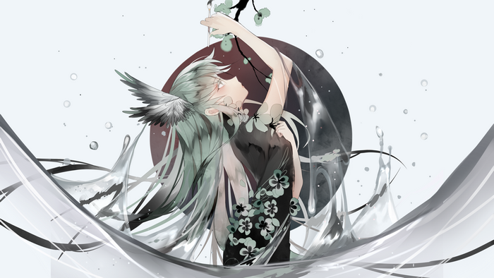 4K, long hair, anime, Synthesizer v, dress, anime girls, Weitu