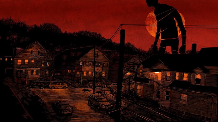 spooky, town, horror, creature