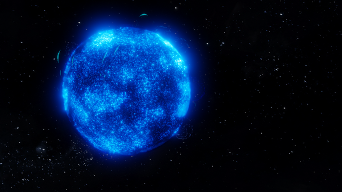 red sun, 3D graphics, Blender, Sun, digital art, stars, 3D Abstract, space