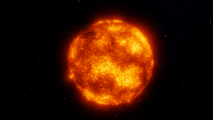 3D graphics, Blender, Sun, stars, 3D Abstract, digital art, red sun, space
