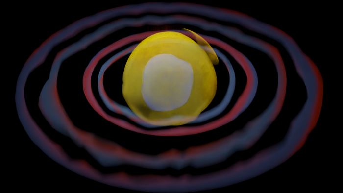 Gas giant, 3D Abstract, stars, digital art, abstract, Blender, 3D graphics, space