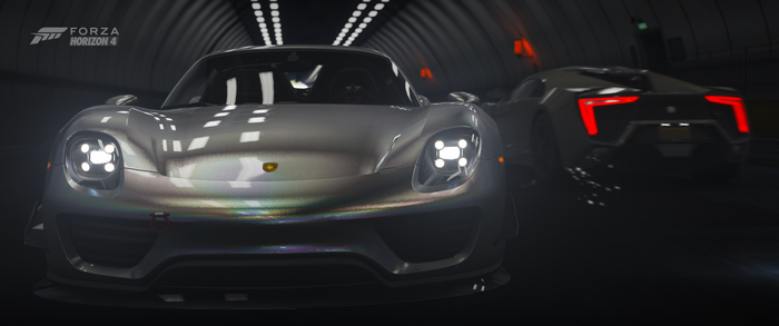 racing, video games, car, Forza Horizon 4, Forza, Porsche 918 Spyder, ultrawide