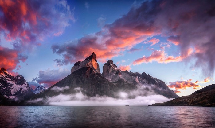 sky, rock, Patagonia, mountains, clouds, landscape, nature