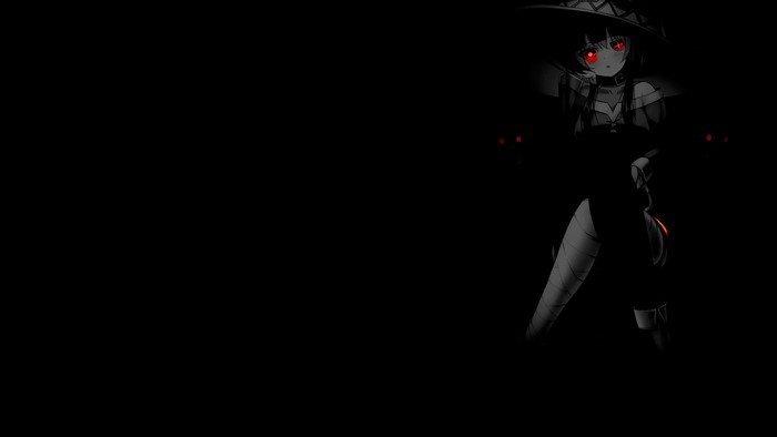 monochrome, anime, Megumin (KonoSuba), anime girls, selective coloring, Kono Subarashii Sekai ni Shukufuku wo!
