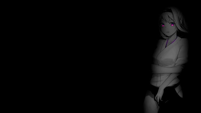 anime, selective coloring, anime girls, monochrome