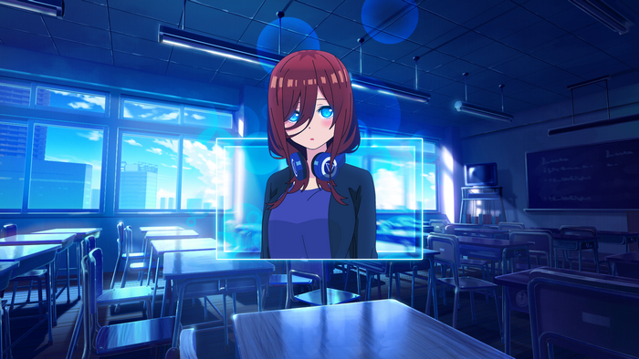 5-toubun no Hanayome, anime girls, digital, Nakano Miku, picture-in-picture