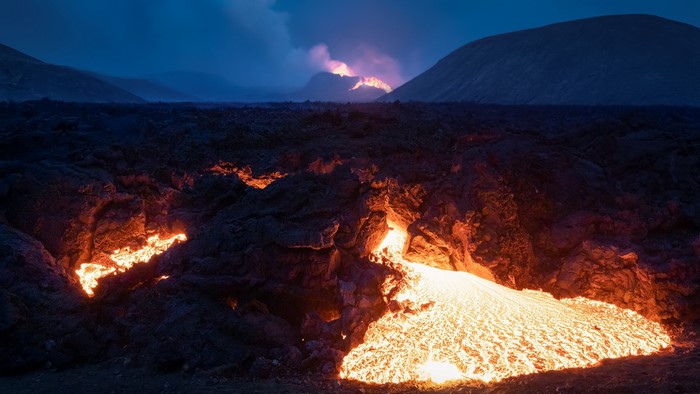landscape, Iceland, lava, nature, dark