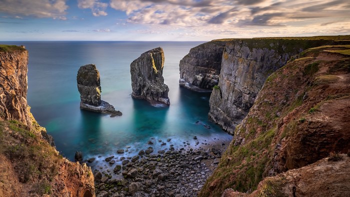 Ocean Cliffs and Rock Formations by the Sea
