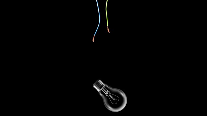 4K, wires, technology, simple, minimalism, simple background, lightbulb, black background