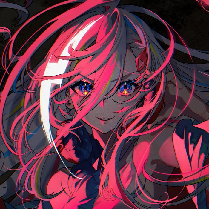 Denonbu, mika pikazo, anime girls, red light, anime, artwork