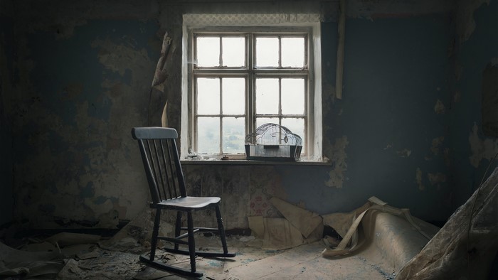 4K, old, ruins, indoors, abandoned
